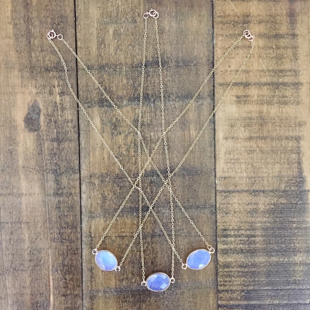 ❗️LAST❗️14K Rose Gold Plated Moonstone Choker - Picture 2 of 8